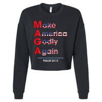 Make America Godly Again (On Back) Cropped Pullover Crew