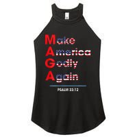 Make America Godly Again (On Back) Women's Perfect Tri Rocker Tank