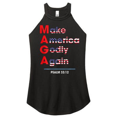 Make America Godly Again (On Back) Women's Perfect Tri Rocker Tank