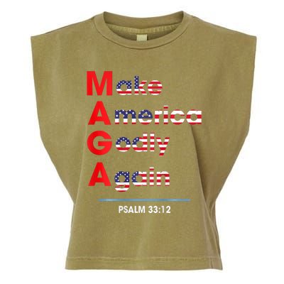 Make America Godly Again (On Back) Garment-Dyed Women's Muscle Tee