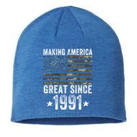 Making America Great Since 1991 30th Birthday 30 Years Old Cute Gift Sustainable Beanie