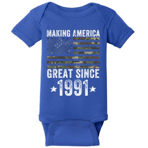 Making America Great Since 1991 30th Birthday 30 Years Old Cute Gift Baby Bodysuit