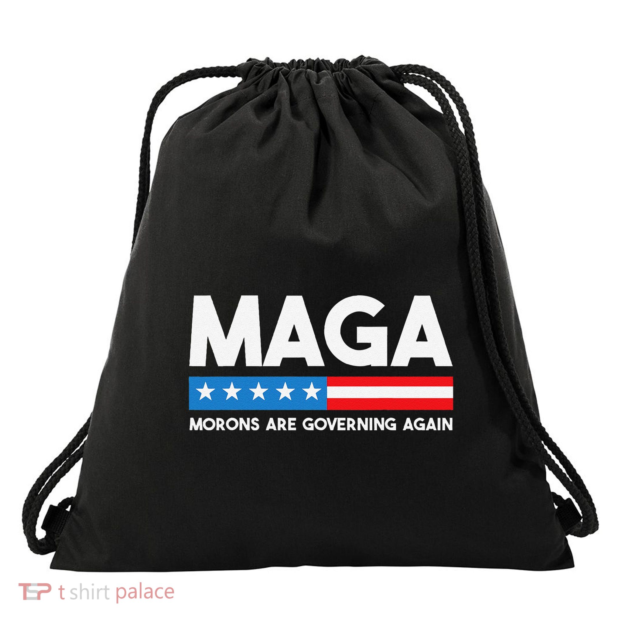 Morons Are Governing Again Funny Anti Drawstring Bag