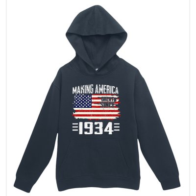 Making America Great Since 1934 Vintage Gifts 89th Birthday Urban Pullover Hoodie