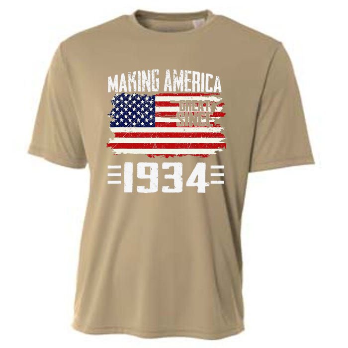 Making America Great Since 1934 Vintage Gifts 89th Birthday Cooling Performance Crew T-Shirt