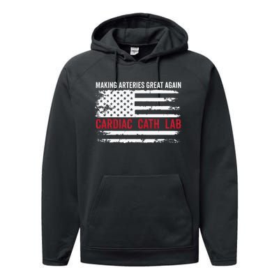 Making Arteries Great Again Performance Fleece Hoodie