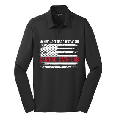 Making Arteries Great Again Silk Touch Performance Long Sleeve Polo