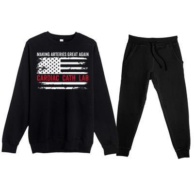 Making Arteries Great Again Premium Crewneck Sweatsuit Set