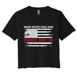 Making Arteries Great Again Women's Crop Top Tee