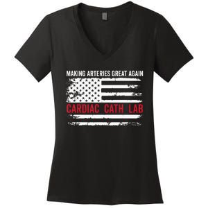 Making Arteries Great Again Women's V-Neck T-Shirt