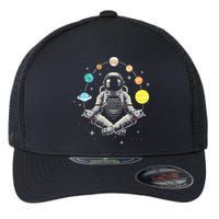 Meditating Astronaut Galaxy Spaceman Astronomer Cosmos Flexfit Unipanel Trucker Cap