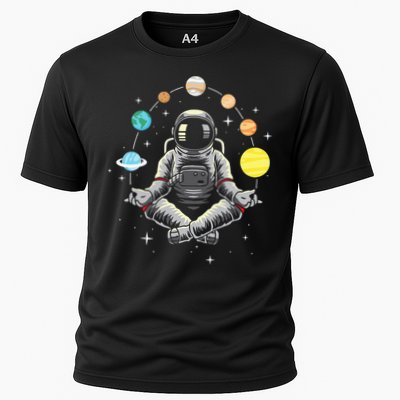 Meditating Astronaut Galaxy Spaceman Astronomer Cosmos Performance Shirt