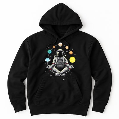 Meditating Astronaut Galaxy Spaceman Astronomer Cosmos Hoodie