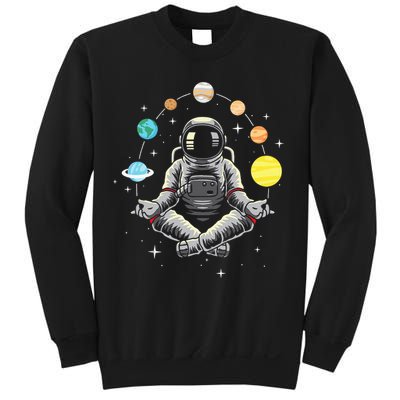 Meditating Astronaut Galaxy Spaceman Astronomer Cosmos Sweatshirt