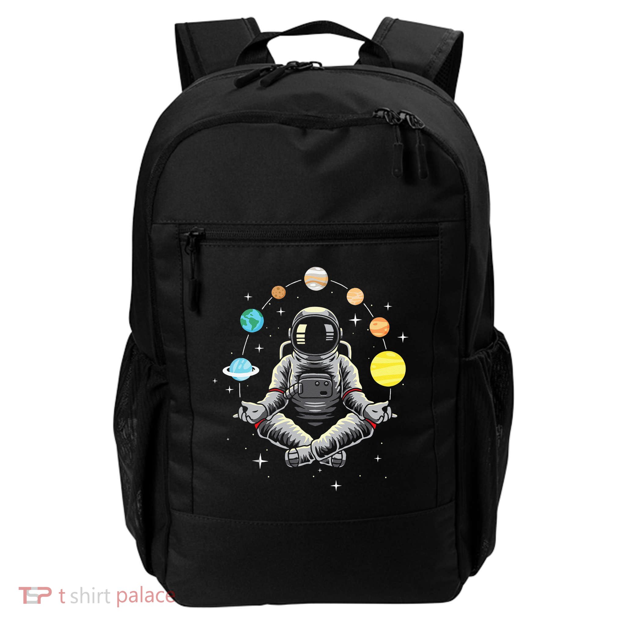 Meditating Astronaut Galaxy Spaceman Astronomer Cosmos Backpack