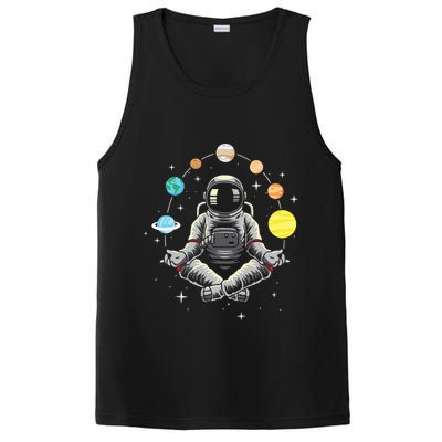 Meditating Astronaut Galaxy Spaceman Astronomer Cosmos PosiCharge Competitor Tank