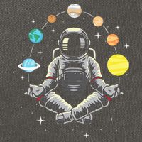 Meditating Astronaut Galaxy Spaceman Astronomer Cosmos Cotton Canvas Backpack