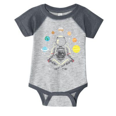 Meditating Astronaut Galaxy Spaceman Astronomer Cosmos Infant Baby Jersey Bodysuit