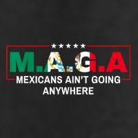 Mexicans AinT Going Anywhere 7 Panel Mesh Trucker Snapback Hat