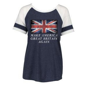 Make America Great Britain Again Funny 4th Of July Enza Ladies Jersey Colorblock Tee