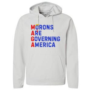 Morons Are Governing America Performance Fleece Hoodie