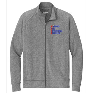 Morons Are Governing America Stretch Full-Zip Cadet Jacket