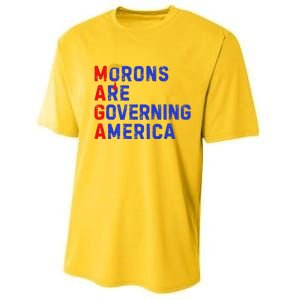 Morons Are Governing America Performance Sprint T-Shirt