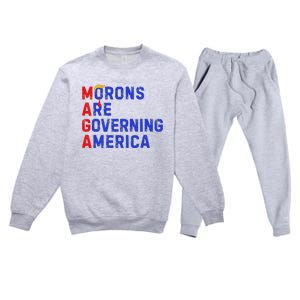 Morons Are Governing America Premium Crewneck Sweatsuit Set