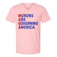 Morons Are Governing America V-Neck T-Shirt