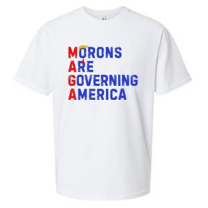 Morons Are Governing America Sueded Cloud Jersey T-Shirt