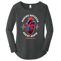 Making Arteries Great Again Cardiac Cath Lab Women's Perfect Tri Tunic Long Sleeve Shirt