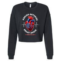 Making Arteries Great Again Cardiac Cath Lab Cropped Pullover Crew