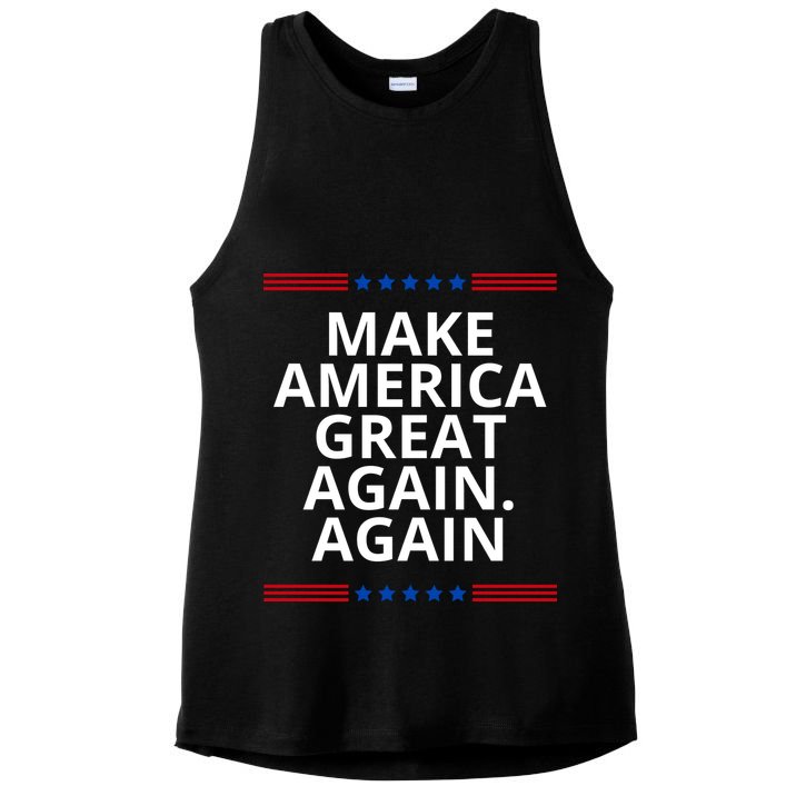 Make America Great Again. Again Ladies PosiCharge Tri-Blend Wicking Tank
