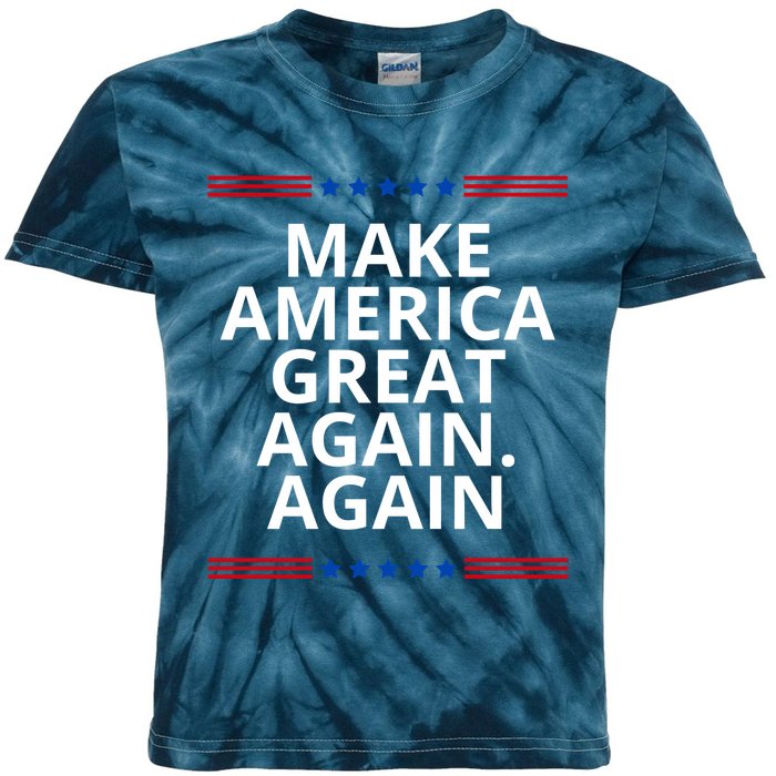 Make America Great Again. Again Kids Tie-Dye T-Shirt