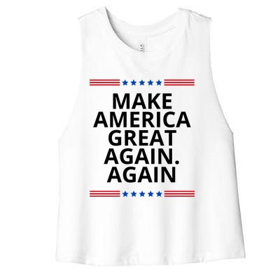 Make America Great Again. Again Women's Racerback Cropped Tank