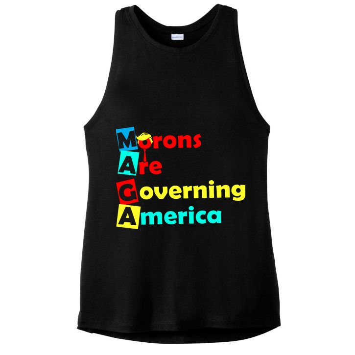 Morons Are Governing America Ladies PosiCharge Tri-Blend Wicking Tank