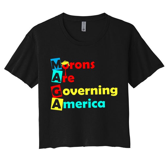 Morons Are Governing America Crop Top