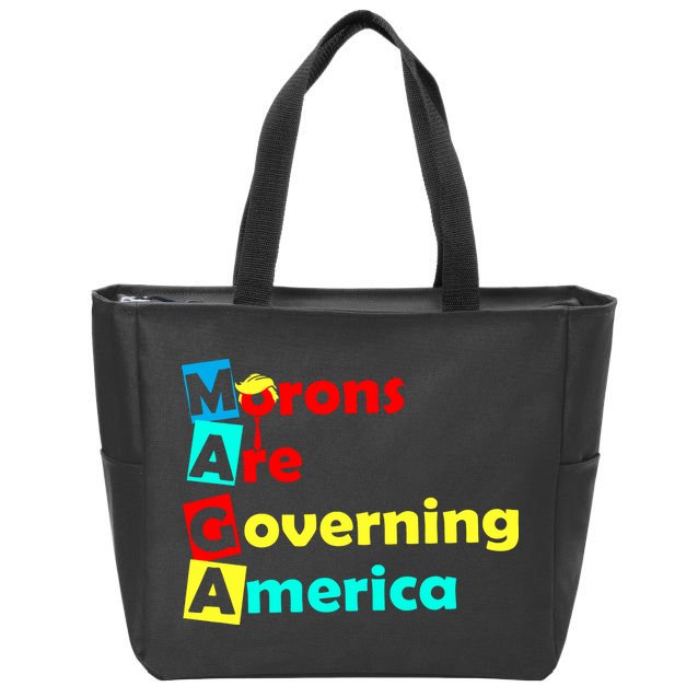 Morons Are Governing America Zip Tote Bag