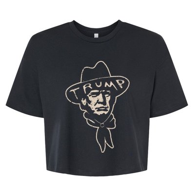 Make America Great Again Trump Cowboy Bella+Canvas Jersey Crop Tee