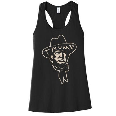 Make America Great Again Trump Cowboy Women's Racerback Tank