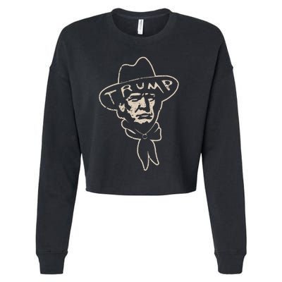 Make America Great Again Trump Cowboy Cropped Pullover Crew