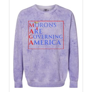 Morons Are Governing America Anti Trump Political Colorblast Crewneck Sweatshirt