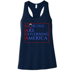 Morons Are Governing America Anti Trump Political Women's Racerback Tank