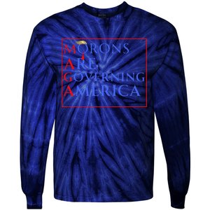 Morons Are Governing America Anti Trump Political Tie-Dye Long Sleeve Shirt