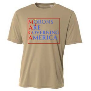 Morons Are Governing America Anti Trump Political Cooling Performance Crew T-Shirt