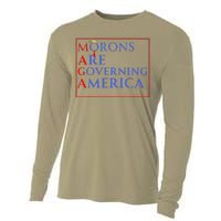 Morons Are Governing America Anti Trump Political Cooling Performance Long Sleeve Crew