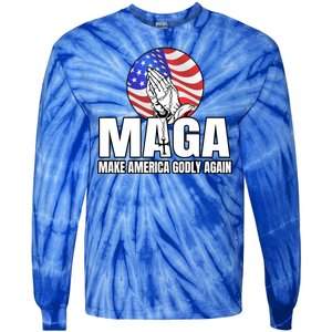 Make America Godly Again Tie-Dye Long Sleeve Shirt