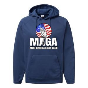 Make America Godly Again Performance Fleece Hoodie