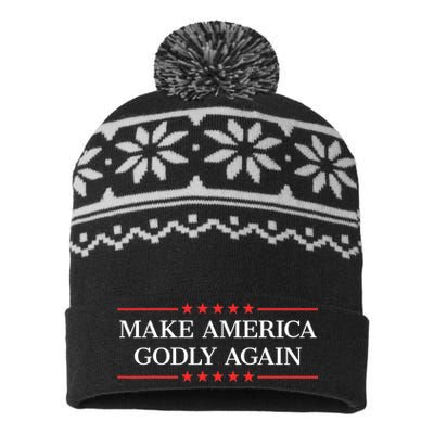 Make America Godly Again USA-Made Snowflake Beanie