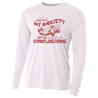 My Anxiety Got Me Racing To Conclusions Retro 90s Cooling Performance Long Sleeve Crew